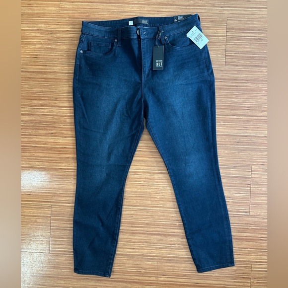 Kut from the Kloth Denim - Kut from the Kloth Donna High Rise Ankle Skinny Jeans 14P 14 Petite NWT Dark